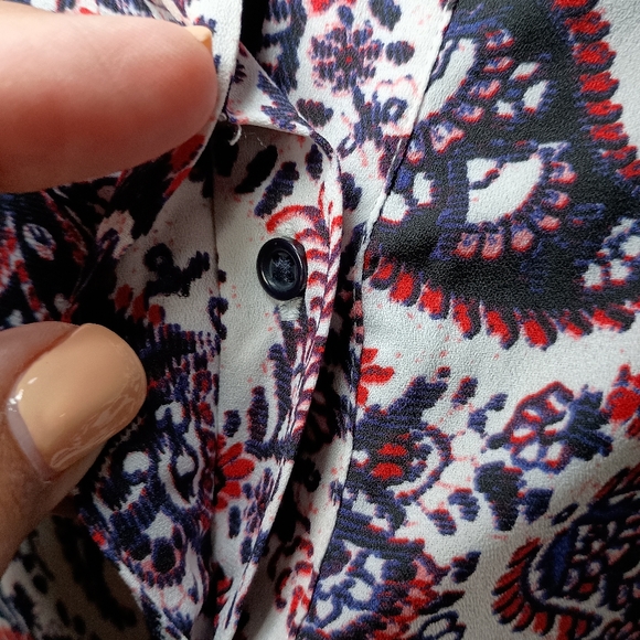 Willi Smith Sleeveless Paisley Blouse | Size L | NWOT - Picture 8 of 11